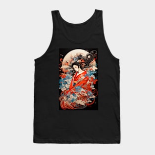 Japanese Princess Vintage Kabuki-style Art Tank Top